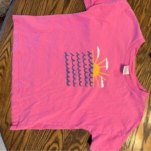 Hanna Andersson Pink Tee with Sun and Waves